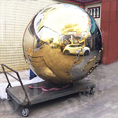 stainless steel with maps of the ball